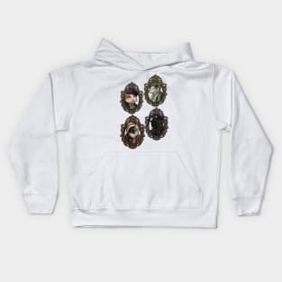 Cat Cameo Arrangement: Cats of Society Kids Hoodie